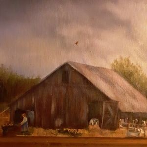 Barn and farmhouse painting